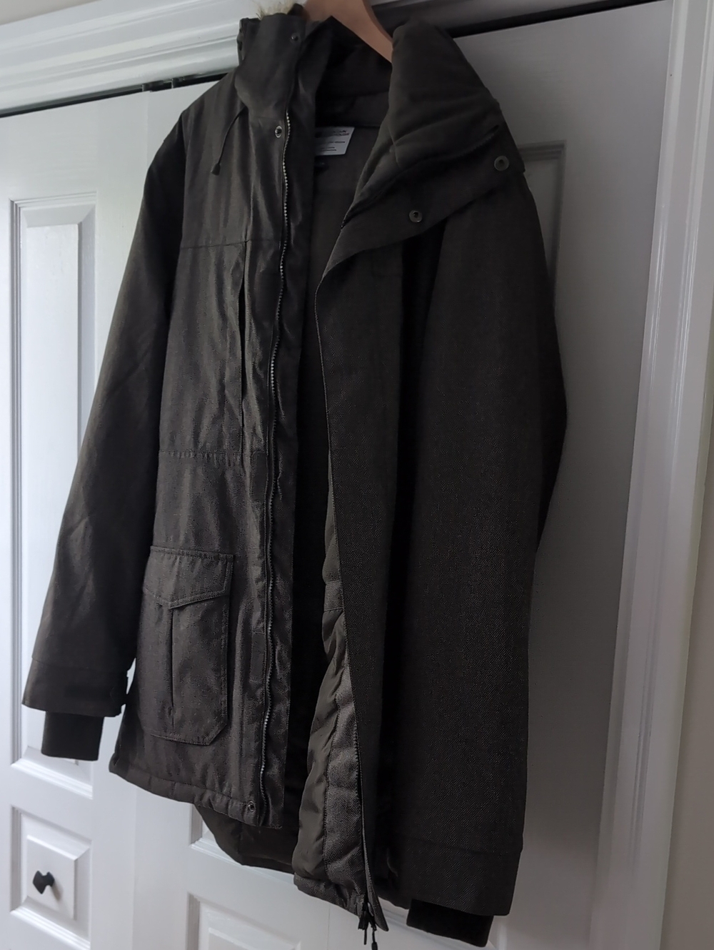Men's Gorge Long Jacket in Dark Olive/Khaki (Large)